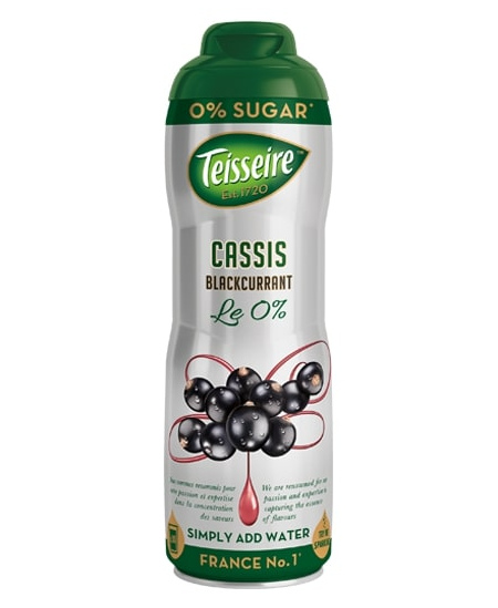 Sirupas TEISSEIRE, Blackcurrant, be cukraus, 0,6 l