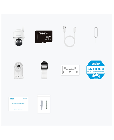 Reolink | 4K 4G LTE Wire Free Camera | Go Series G440 | Dome | 8 MP | Fixed | IP64 | H.265 | MicroSD (Max. 128GB)