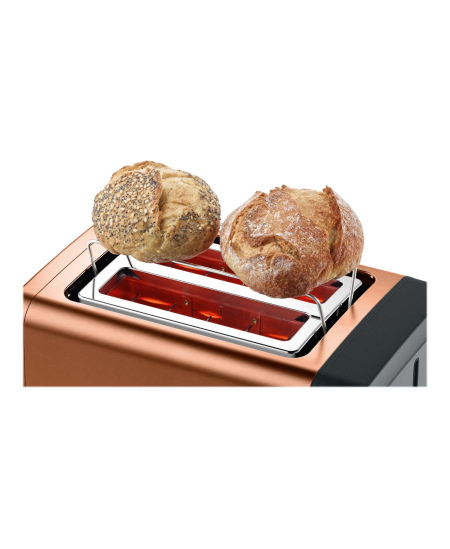 Bosch DesignLine Toaster TAT4P429 Power 970 W, Number of slots 2, Housing material Stainless Steel, Copper/Black