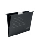 Kartotekinis vokas klijuotais šonais LEITZ, juodos spalvos