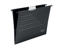 Kartotekinis vokas klijuotais šonais LEITZ, juodos spalvos