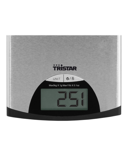 Tristar Kitchen scale KW-2435 Maximum weight (capacity) 5 kg, Metallic