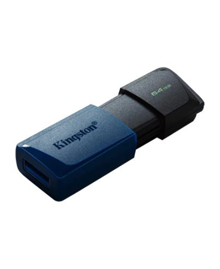 Kingston USB 3.2 Flash Drive DataTraveler Exodia M 64 GB, USB 3.2, Black/Blue