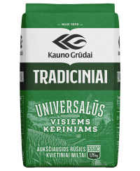 Tradiciniai kvietiniai miltai, KAUNO GRŪDAI  550C, 1,75 kg