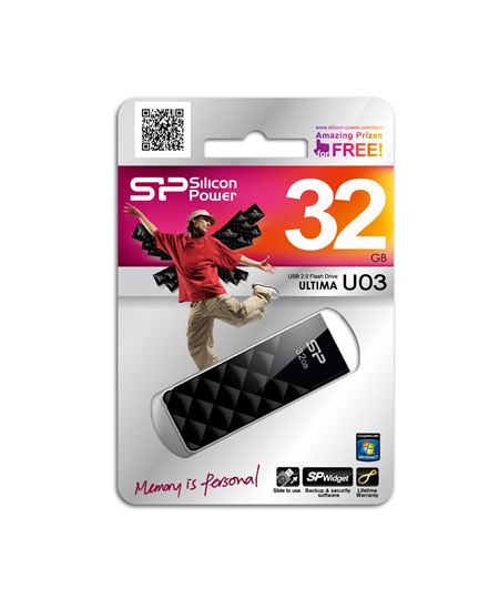 Silicon Power Ultima U03 16 GB, USB 2.0, Black