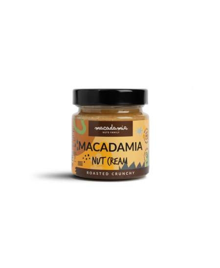 Makadamijų riešutų kremas MACADAMIA NUTS FAMILY, Macadamia extra roasted crunchy, 180 g