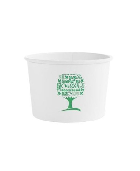 Vienkartiniai indeliai sriubai, VEGWARE,  GreenTree popieriniai, 480 ml, D115mm, 25 vnt