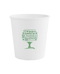 Vienkartiniai indeliai sriubai, VEGWARE, Green tree, popieriniai, 720 ml, D 115 mm, 25 vnt