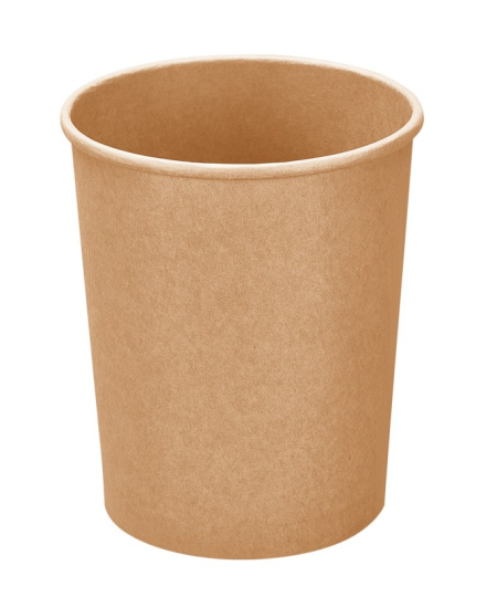 Vienkartiniai popieriniai indeliai sriubai B`GREEN, rudi, D 115 mm, 750 ml, 25 vnt.