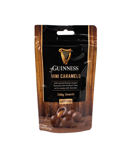 Šokoladiniai saldainiai GUINNESS, su karamele, alumi, 102 g