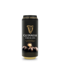 Juodojo šokolado saldainiai GUINNESS, su kremu, alumi, skardinėje, 125 g