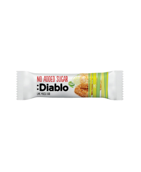 Musli batonėlis su laimu, DIABLO, be pridėtinio cukraus, 30g