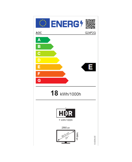 AOC | Q24P2Q | 23.8 " | IPS | QHD | 16:9 | 75 Hz | 4 ms | 2560 x 1440 | 250 cd/m² | Headphone out (3.5mm) | HDMI ports qua