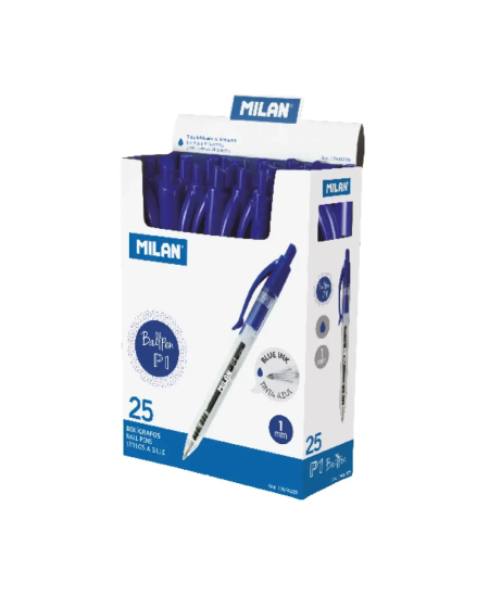 Automatinis tušinukas MILAN, 1 mm, mėlynas