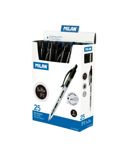 Automatinis tušinukas MILAN, 1 mm, juodas