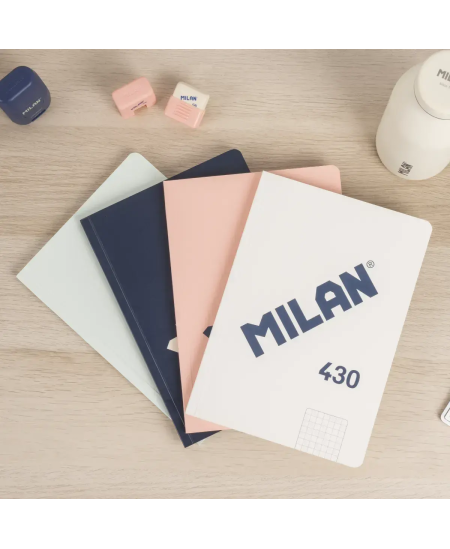 Sąsiuvinis langeliais MILAN, A5, 48 lapai, smėlio