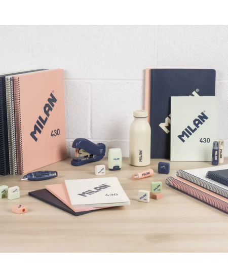 Sąsiuvinis langeliais MILAN, A5, 48 lapai, smėlio