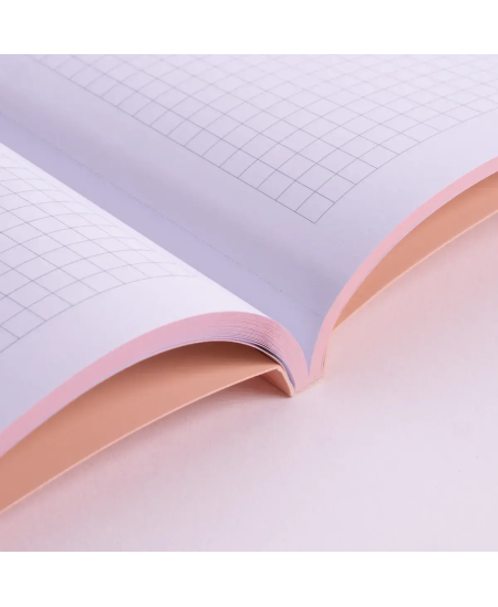 Sąsiuvinis langeliais MILAN, A5, 48 lapai, rožinis