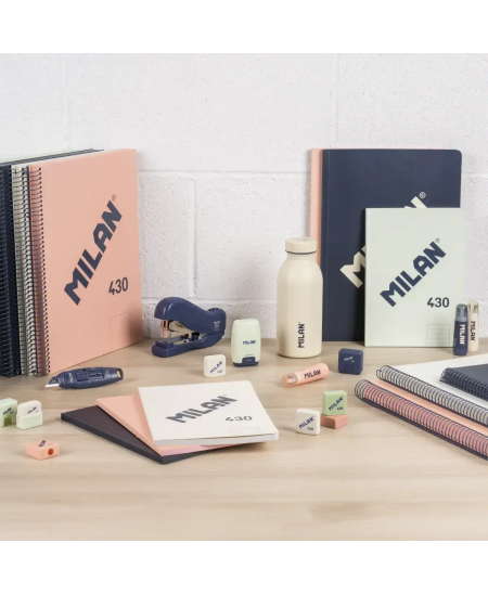 Sąsiuvinis langeliais MILAN, A5, 48 lapai, rožinis