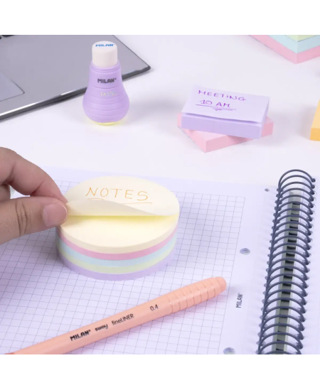 Lipnūs lapeliai MILAN, 250 lapelių, pastelinės spalvos