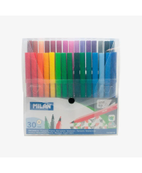 Flomasteriai MILAN, 30 vnt, 30 spalvų