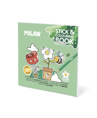Spalvinimo knygelė MILAN Green & Grow, su lipdukais