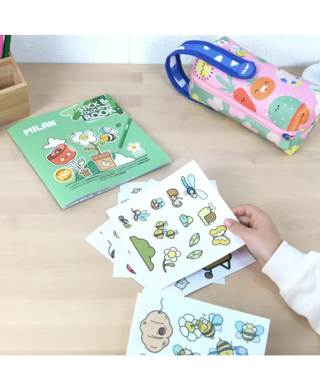 Spalvinimo knygelė MILAN Green & Grow, su lipdukais