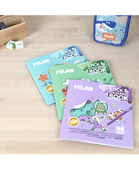 Spalvinimo knygelė MILAN Green & Grow, su lipdukais