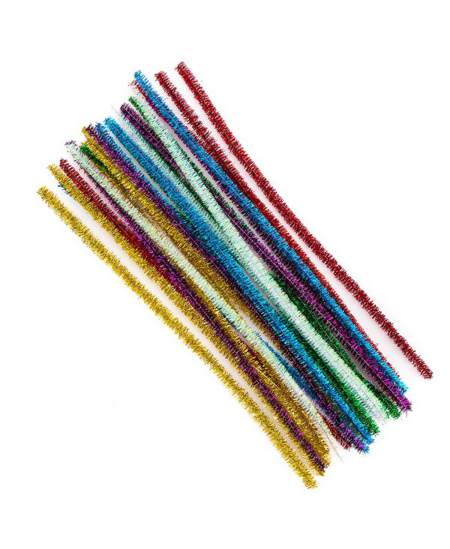 Dekoratyvinės vielutės, metaliko spalvos, 30 cm, 25 vnt.