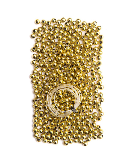 Karoliukai, auksiniai, 6 mm, 30 g