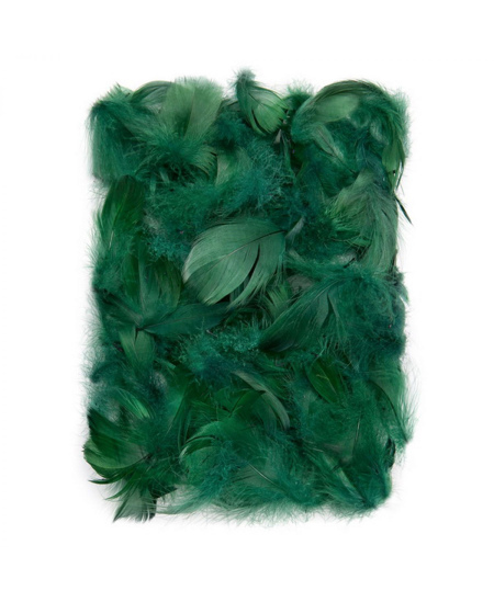 Dekoratyvinės plunksnos, 5–12 cm, 10 g, tamsiai žalios