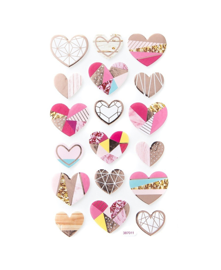 Lipdukai iš putų Širdys, 18 vnt.