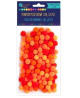 Akriliniai burbuliukai, oranžiniai, 1 cm, 120 vnt.