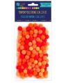 Akriliniai burbuliukai, oranžiniai, 1 cm, 120 vnt.