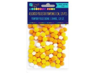 Akriliniai burbuliukai geltoni  120vnt. 1cm