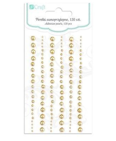 Lipnūs perlai, įvairių spalvų, auksiniai, 120 vnt.