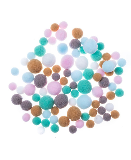 Dekoratyviniai burbuliukai PASTELS, 90 vnt.