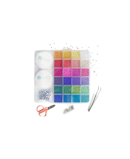 Karoliukų vėrimo rinkinys, 24 spalvų