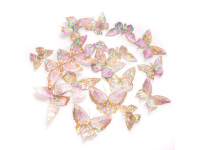 Lipdukai DRUGELIAI 20vnt rožiniai