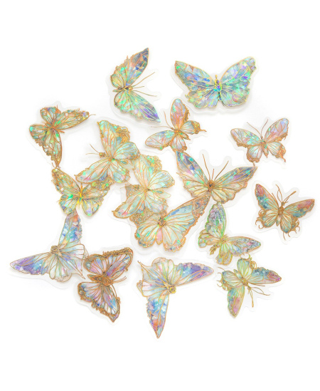 Lipdukai Drugeliai, mėnulio mėlyna, 20 vnt.