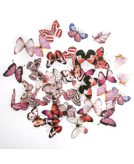 Lipdukai Drugeliai, margi, 40 vnt.