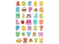 Lipdukai blizgantys ABĖCĖLĖ 35vnt
