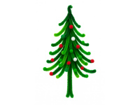 Poliesterio burbuliukai raudoni+balti+žali 1cm, 1000vnt