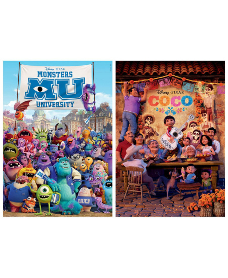 2 dėlionės EDUCA Disney Pixar, 2x100 detalių