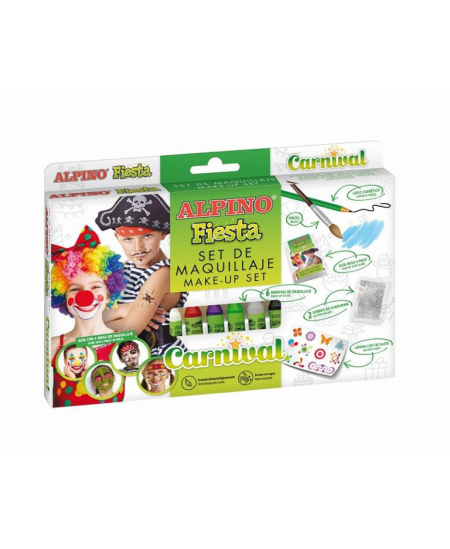 Veido grimo rinkinys ALPINO Fiesta Carnival, 6 spalvos, po 5 g