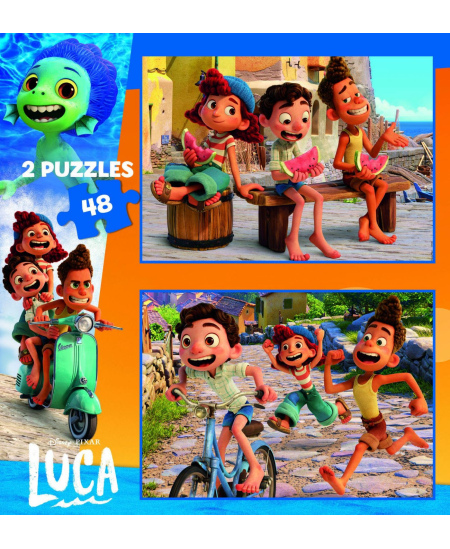 2 dėlionės EDUCA Luca Disney Pixar, 2x48 detalių