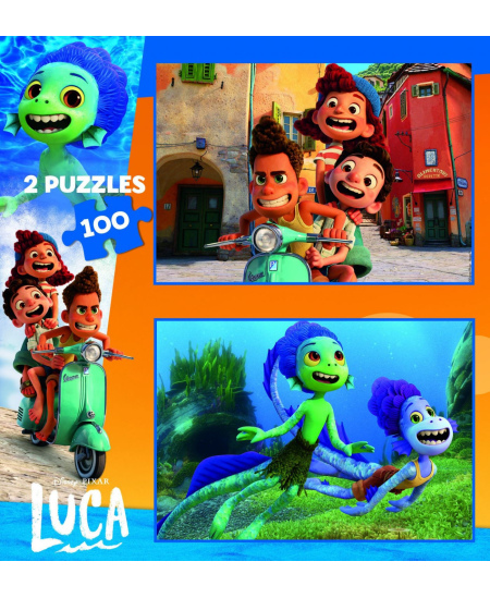 2 dėlionės EDUCA Luca Disney Pixar, 2x100 detalių
