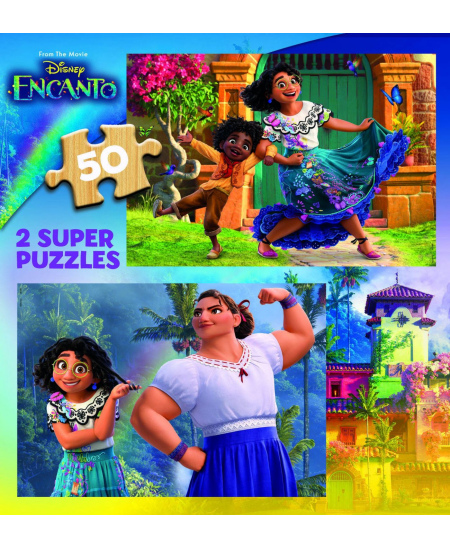 2 medinės dėlionės EDUCA Disney Encanto, 2x50 detalių