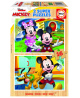 2 medinės dėlionės EDUCA Mickey ir Minnie, 2x16 detalių