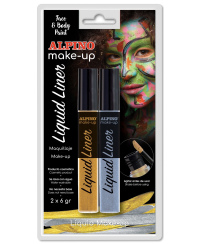 Veido dažai ALPINO Liquid liner auksiniai+sidabriniai